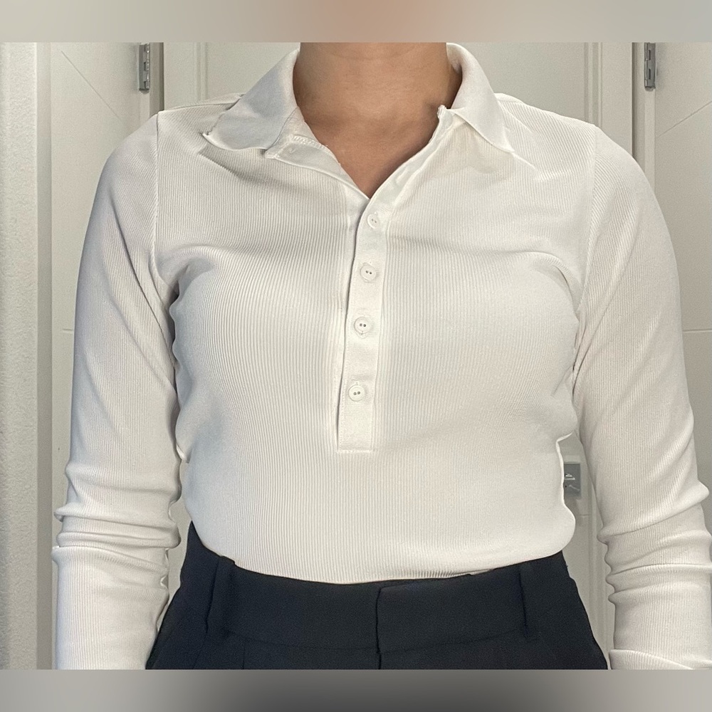 All Saints White Button Down Shirt